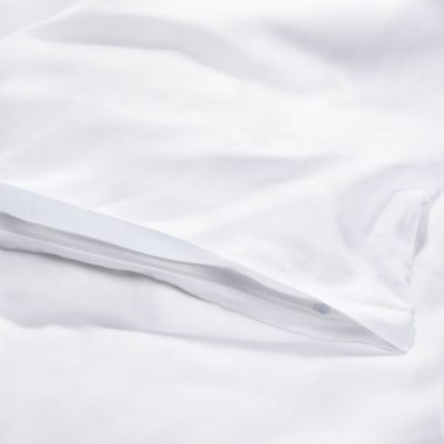 Foglia Embroidered Sateen Duvet Cover, Queen