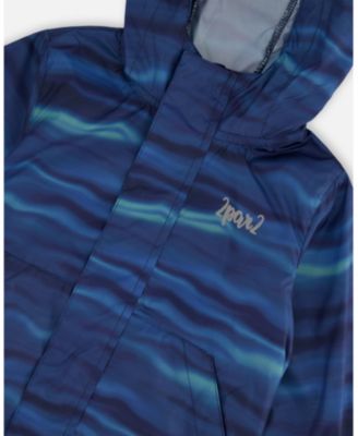 Boys' Printed Wave Packable Windbreaker - Little Kid