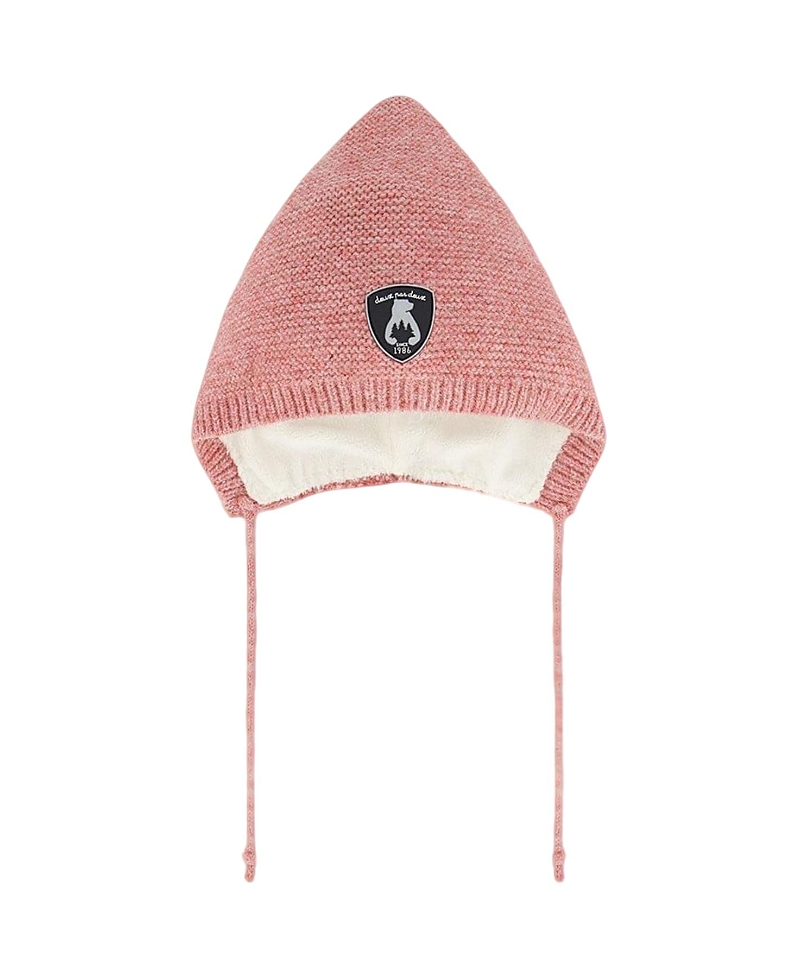 Deux Par Deux Girls' Pointed Knit Hat - Baby In Faded Rose