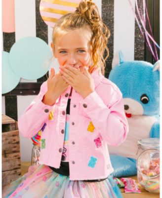 Girls' Jean Jacket with Embroidery Gummies - Little Kid