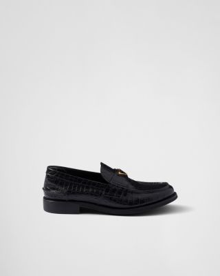  Women's Croco-Print Leather Loafers