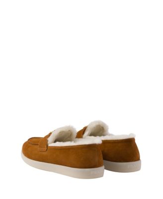 Women's Suede and Shearling Loafers