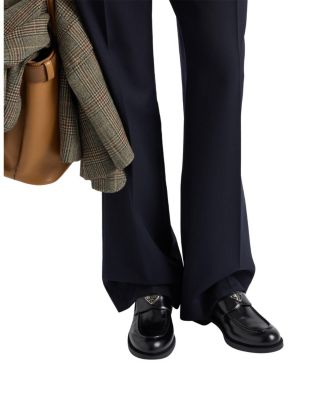  Women's Brushed Leather Loafers