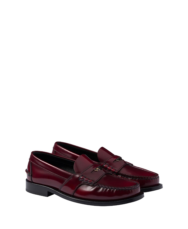 Prada Women's Brushed Leather Loafers