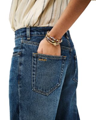 Vadou High Rise Wide Leg Jeans in Light Used Blue