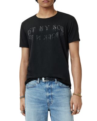 Regular Fit Raw Edge Graphic Tee