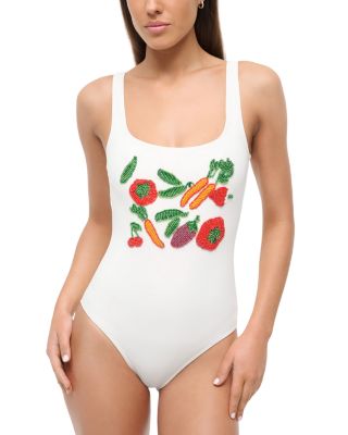 STAUD - Lea Beaded One Piece Swimsuit