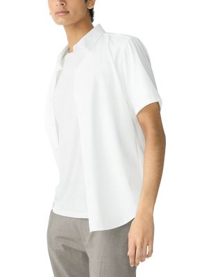 Irving Short-Sleeve Shirt in Structure Knit