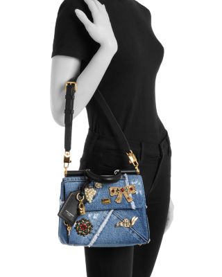 Denim Top Handle Bag