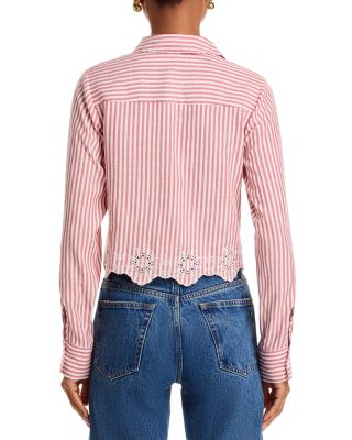 Eyelet Stripe Poplin Button Down Shirt - Exclusive