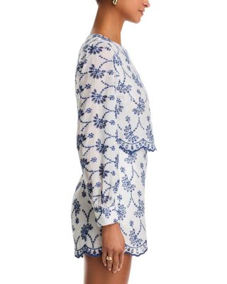 Eyelet Long Sleeve Romper - Exclusive