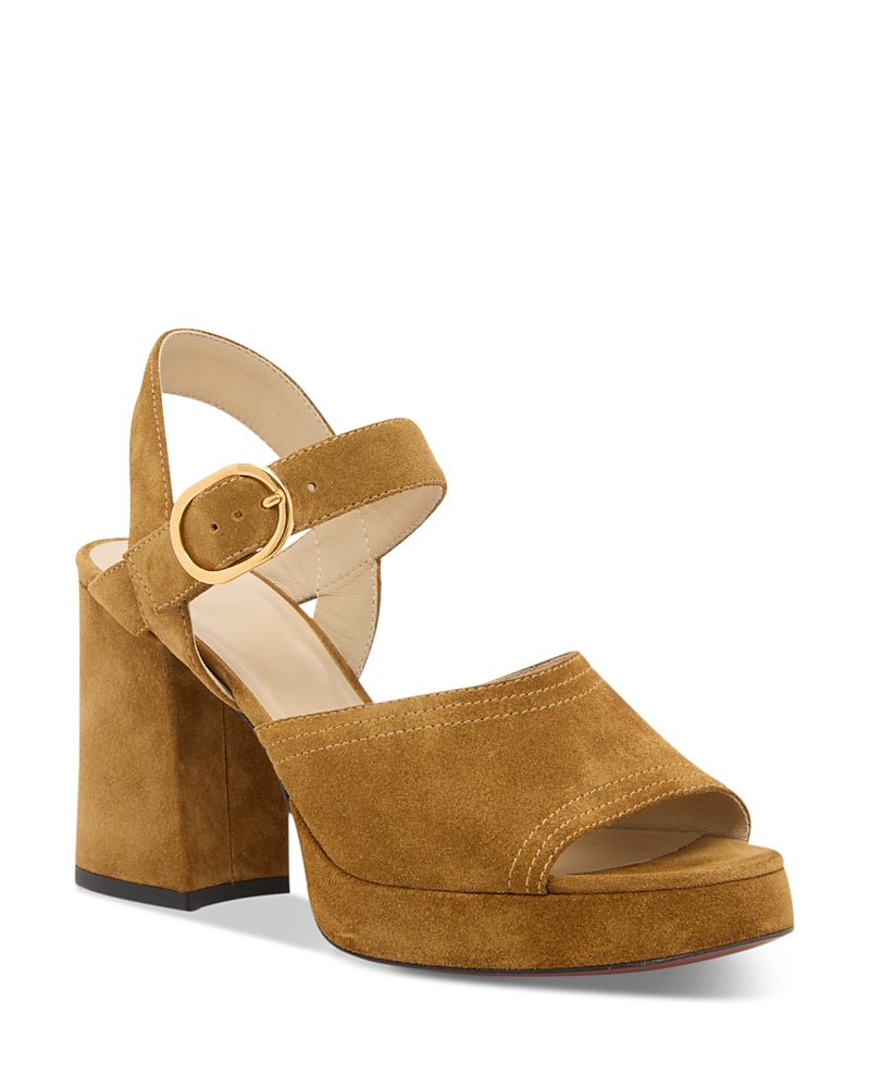Valentino Brown Suede Logo Heels In Brown