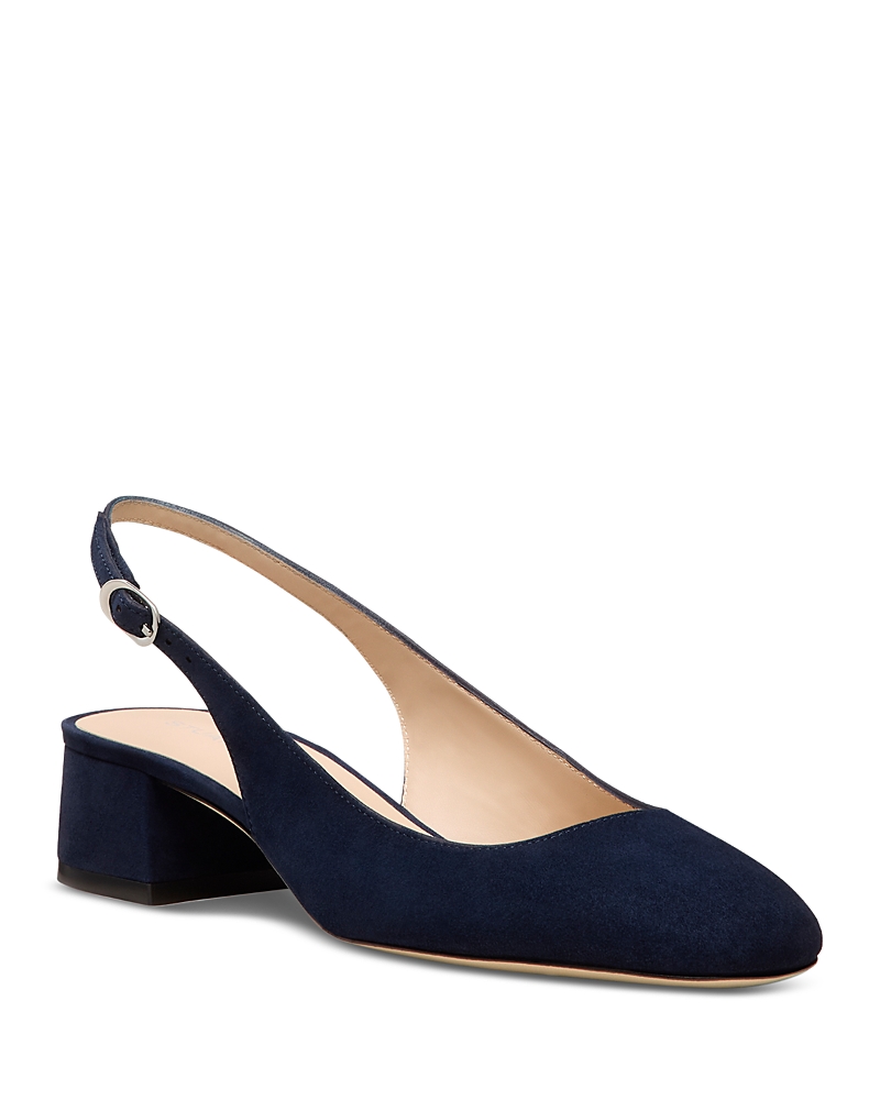 Stuart Weitzman Maeve Suede Slingback Ballerina Pumps In Nice Blue