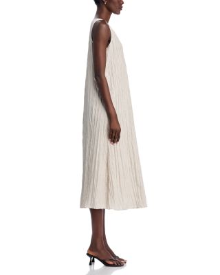 Crushed Silk Midi Dress