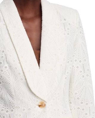 The Aria Eyelet Embroidered Blazer