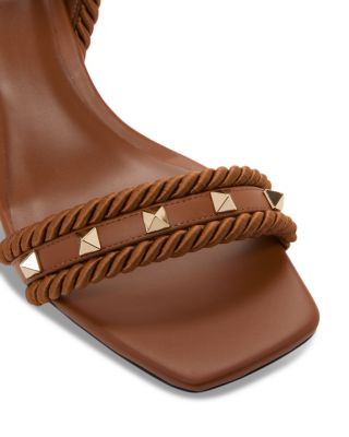 Women&#39;s Rockstud Leather Sandals