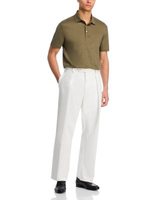 x David Beckham Parris Short Sleeve Linen Polo Shirt