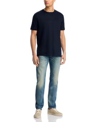 x David Beckham Taut 73 Linen Crewneck Tee