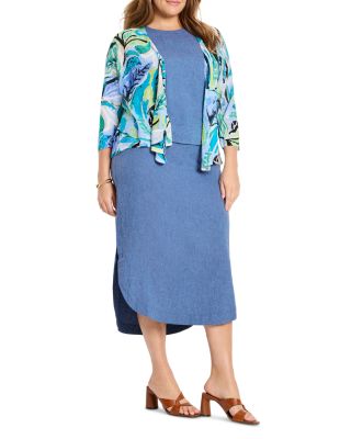 Plus Rumba Dip Midi Skirt