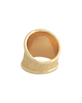 Enchanted Forest 18K Yellow Gold Plated Bark Ring