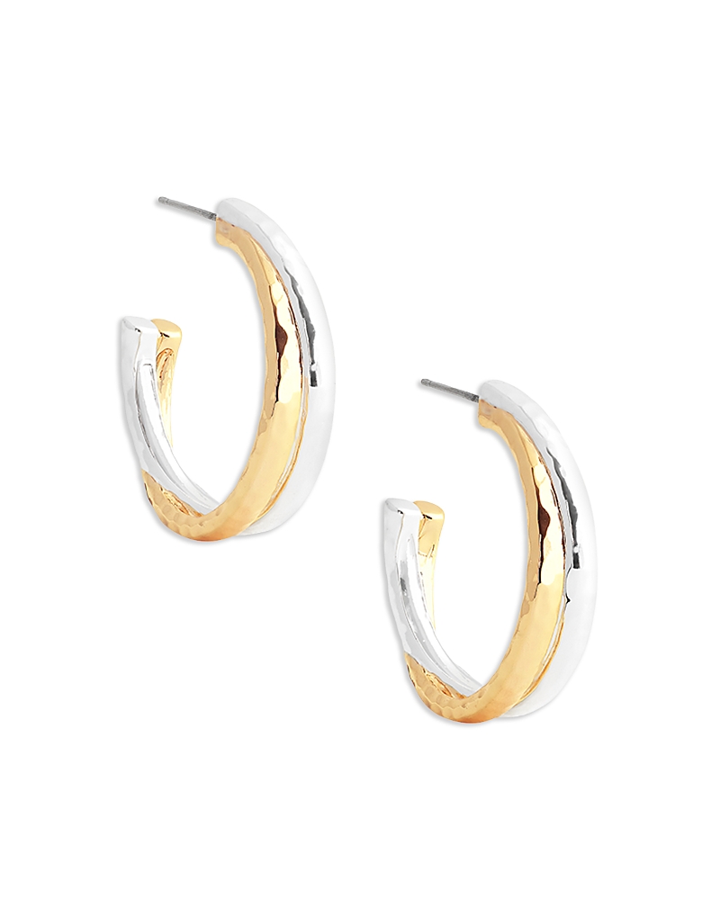 Anabel Aram Farrier 18k Yellow Gold Plated & Sterling Silver Hoop Earrings, 1 Diameter