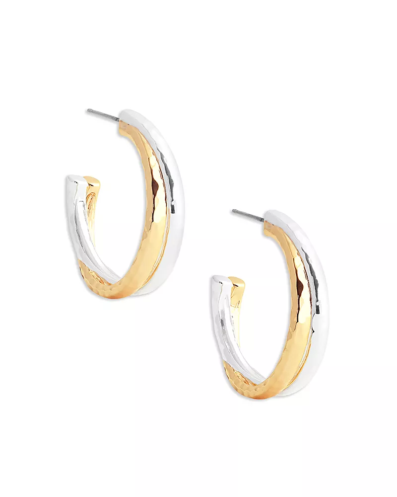Anabel Aram Farrier 18K Yellow Gold Plated & Sterling Silver Hoop Earrings, 1 diameter