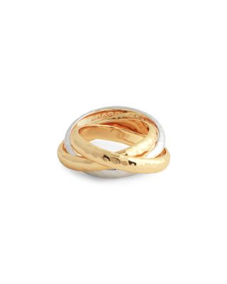 Farrier 18K Yellow Gold Plated & Sterling Silver Triple Band Ring