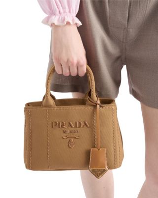 Prada Jardiniere Mini Cotton Canvas Handbag | Bloomingdale's