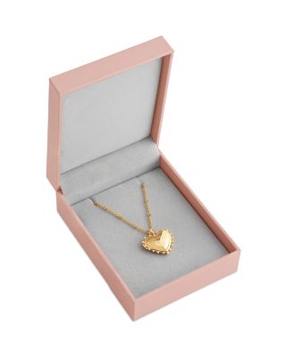 Large Heart Locket Pendant Necklace, 16"-17"