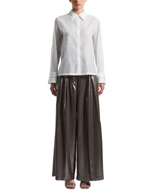 Hidden Placket Long Sleeve Shirt