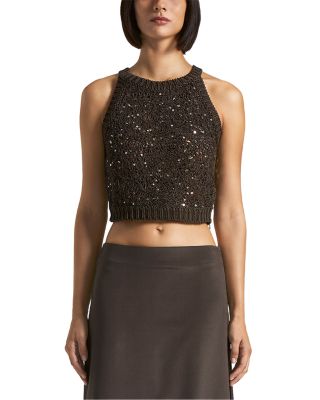 Peserico - Sequin Knitted Crop Top
