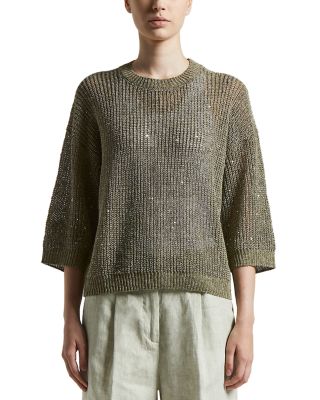 Peserico - Linen Sequin Knit Sweater