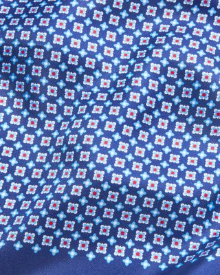 Floral Medallion Silk Pocket Square - Exclusive