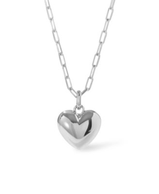 Ana Luisa - Puffed Heart Lev Silver Necklace