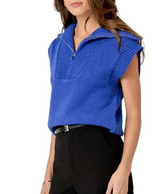 Women's Zip Mock Neck Vest