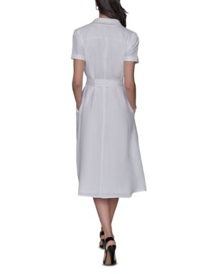 Faux Wrap Midi Dress