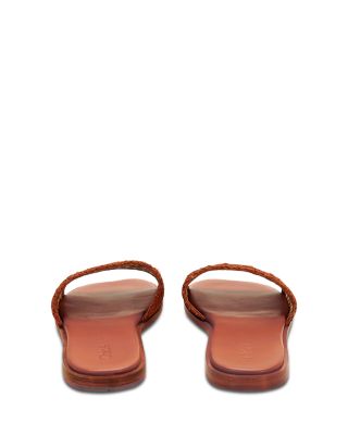 Women&#39;s Flower Raffia Slide Sandals