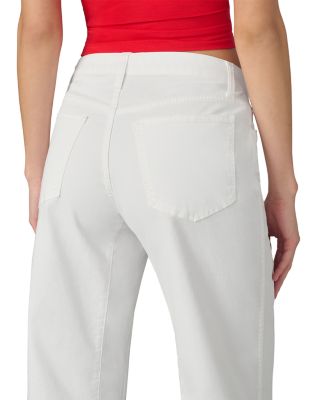 The Wilder Relaxed Barrel Leg High Rise Jeans in White