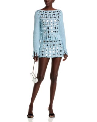 Kendra Mirrored Crocheted Mini Skirt