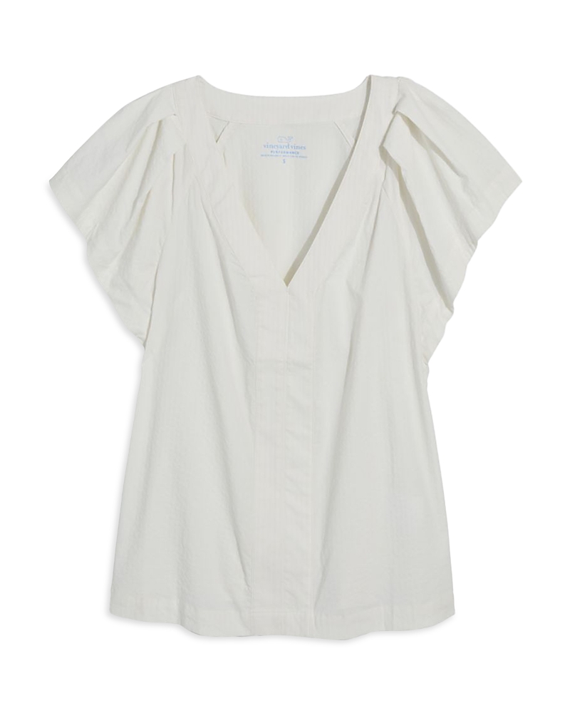 Vineyard Vines Harbor Flutter Sleeve Top