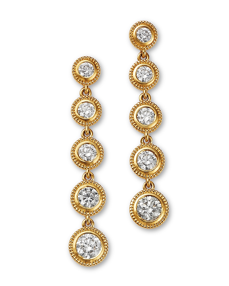 Bloomingdale's Fine Collection Diamond Bezel Drop Earrings In 14k Yellow Gold, 1.30 Ct. T. W.