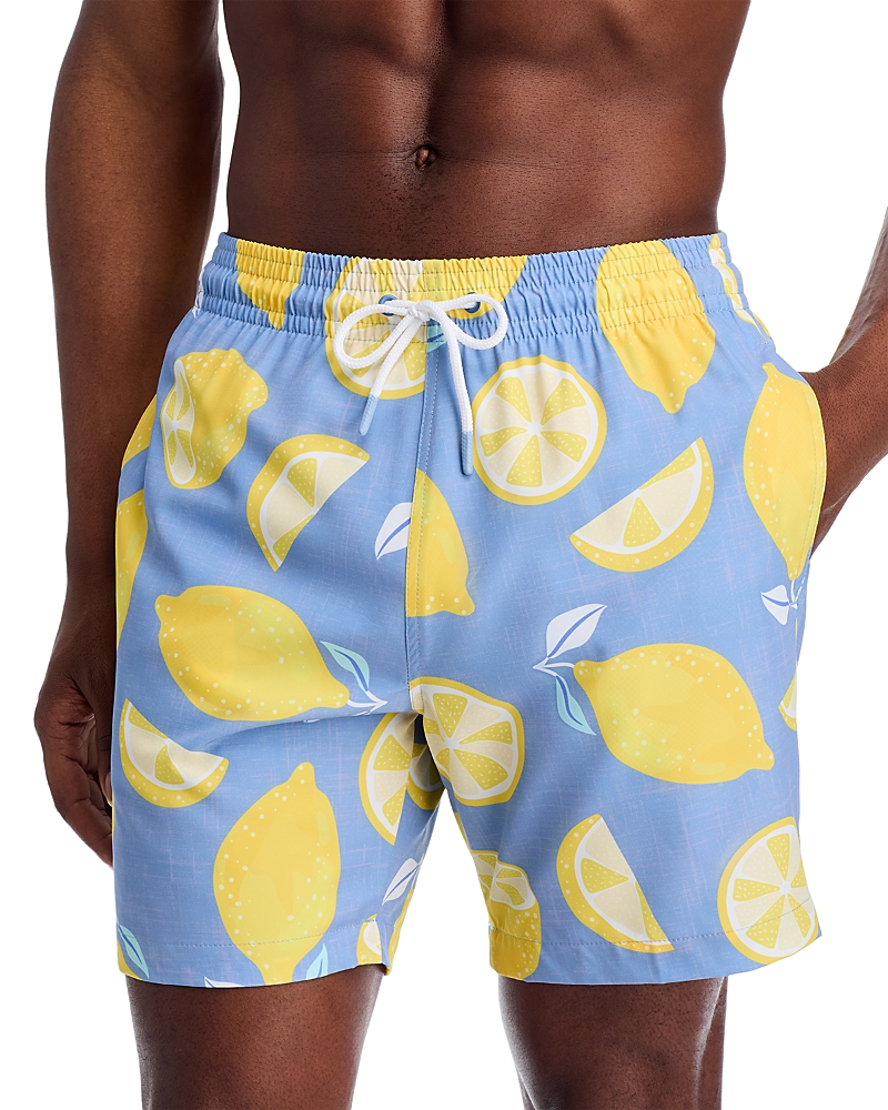 Trunks Surf & Swim Co. Sano Lemon Print 6.5 Swim Trunks