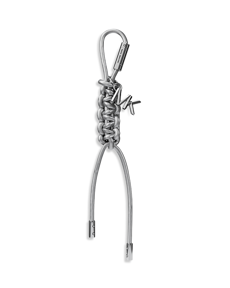 Michael Kors Silver-tone And Metallic Braided Cord Bag Charm