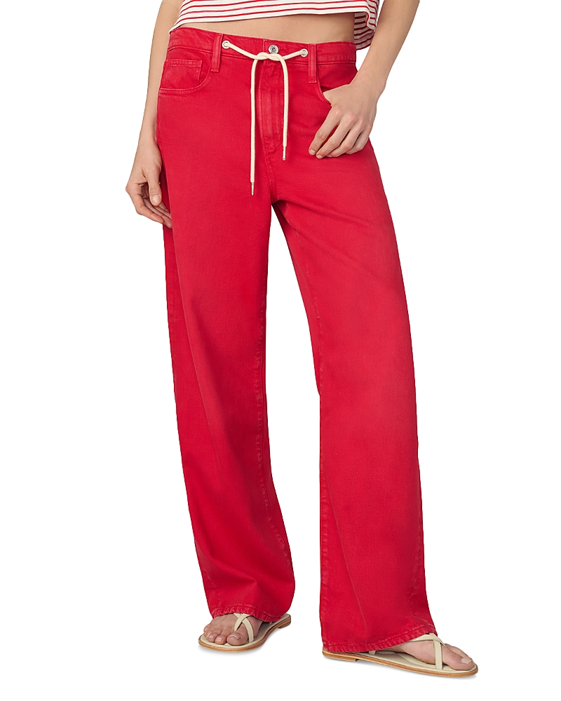 Joe's Jeans The Ryan Drawstring Low Slung Baggy Jeans In Red