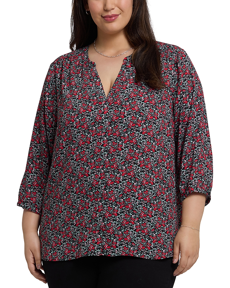 NYDJ PLUS PINTUCK BLOUSE