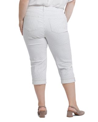 Marilyn Straight Leg Crop Jeans in Palencia Stripe