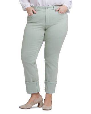 NYDJ Plus - Marilyn Cuffed Straight Jeans in Tomatillo