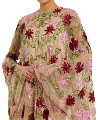 【Mac Duggal】Floral Beaded Mesh Shawl Mini Dress 関税送料込 Mac Duggal Floral Beaded Mesh Shawl Mini Dress | Bloomingdale's