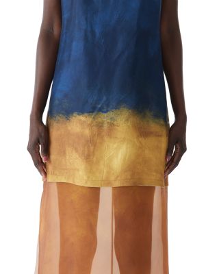 Painted Stripe Slip Dress