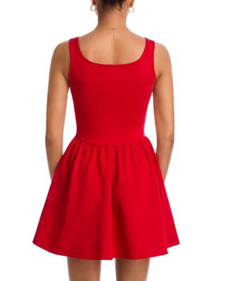 Ponte Square Neck Mini Dress